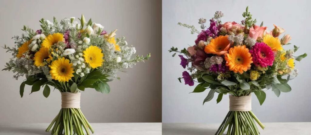 Два букета сделанных в Ромашка шоп магазине