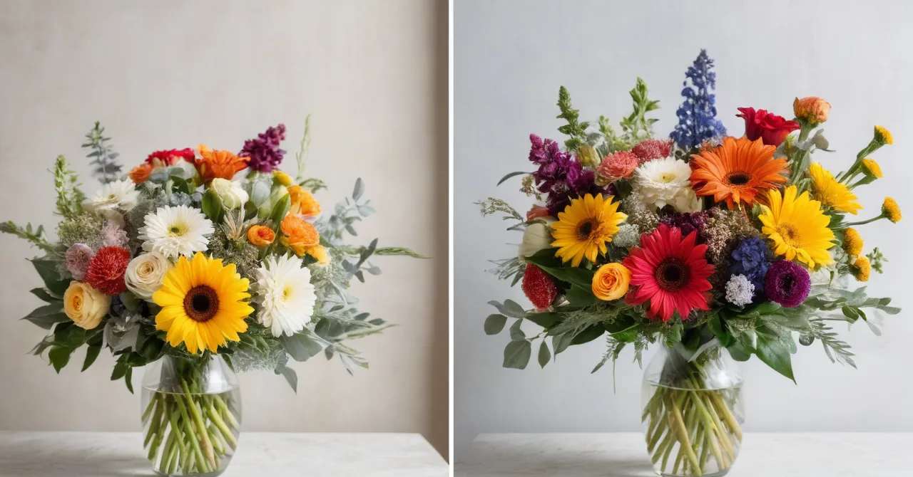 Выбор букета из двух вариантов