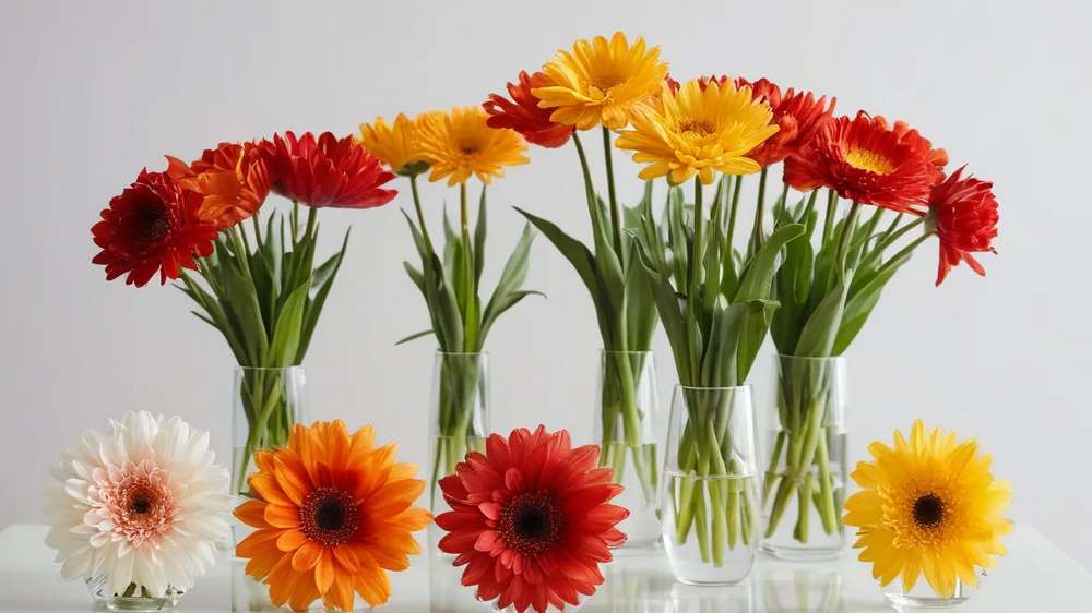 Цветы поштучно в вазе