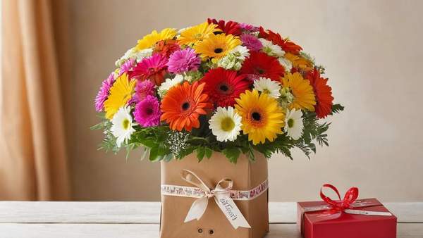 Все популярные цветы в букете на день рождения